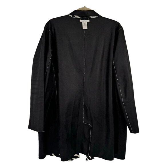 John Mark Reversible Zebra Print Black Jacket Size XL faux fur leather womens - Picture 10 of 16